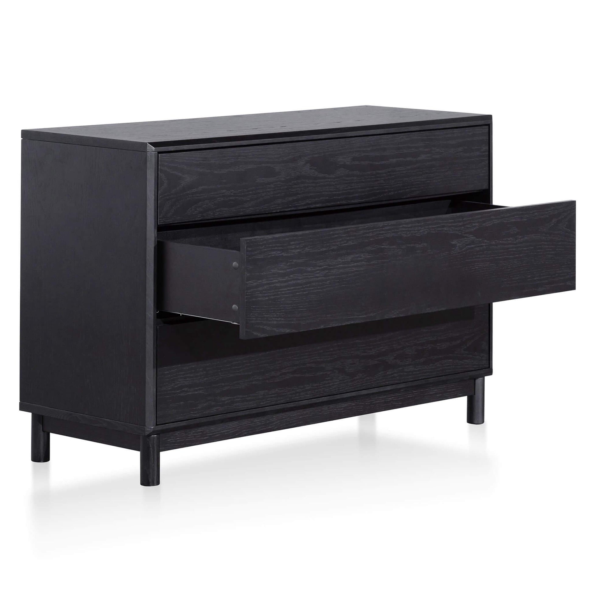 Calibre 3 Drawers Dressing Table - Black Oak DT6199-CN-Dresser-Calibre-Prime Furniture