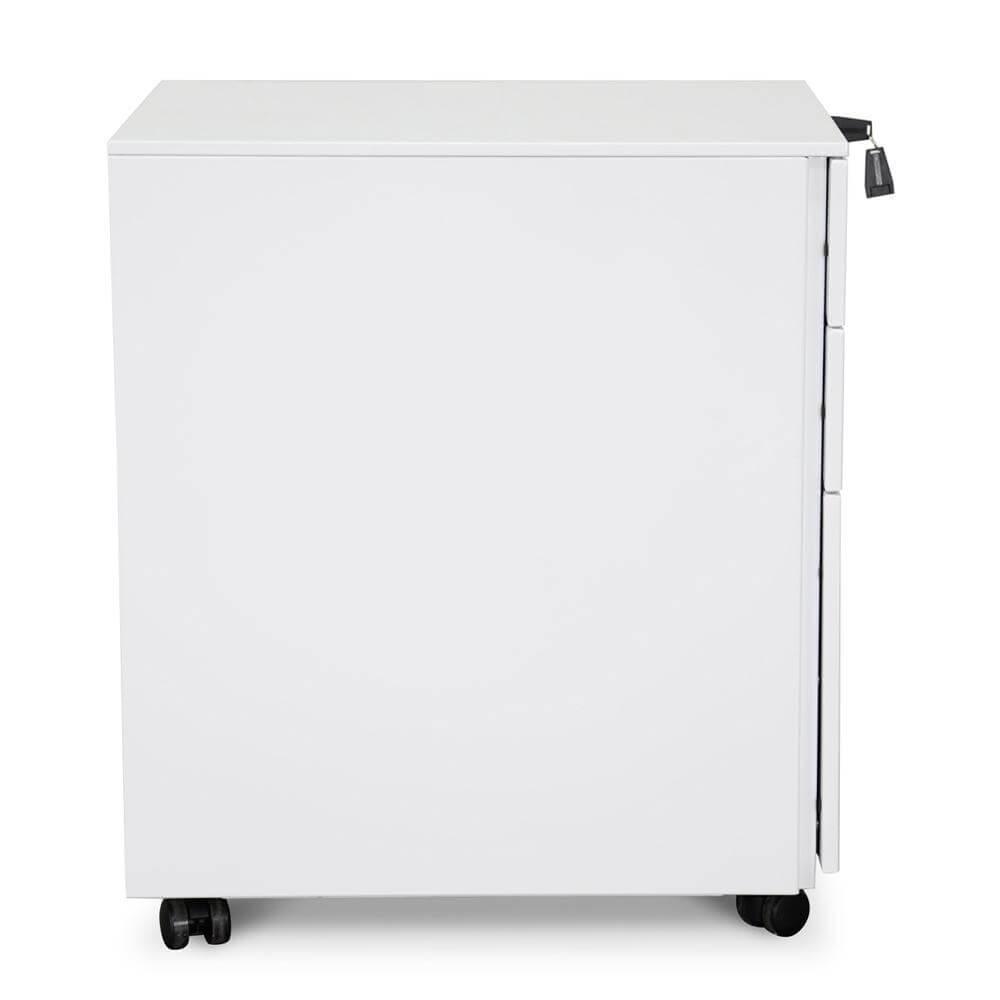 Calibre 3 Drawers Mobile Pedestal - White OF2170-SN-Storage Cabinet-Calibre-Prime Furniture