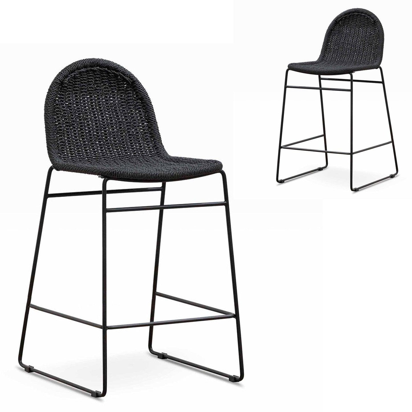 Calibre 65cm Barstool - Full Black (Set of 2) - Bar stoolBS6882-NHx2 1