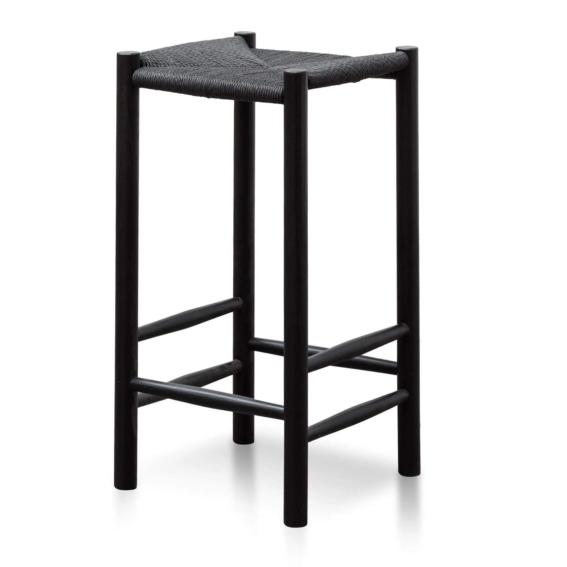 Calibre 65cm Oak Bar Stool - Black BS2978-OW - StoolsBS2978-OW 5