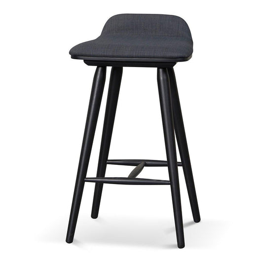 Calibre 65cm Wooden Bar Stool - Charcoal Black - Bar stoolBS6856-DR 1