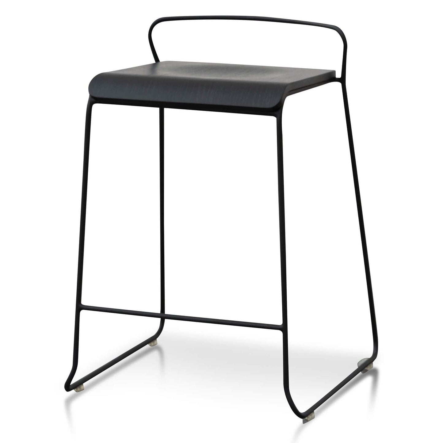 Calibre 65cm Wooden Seat Bar Stool - Black BS2942-NH-Stools-Calibre-Prime Furniture