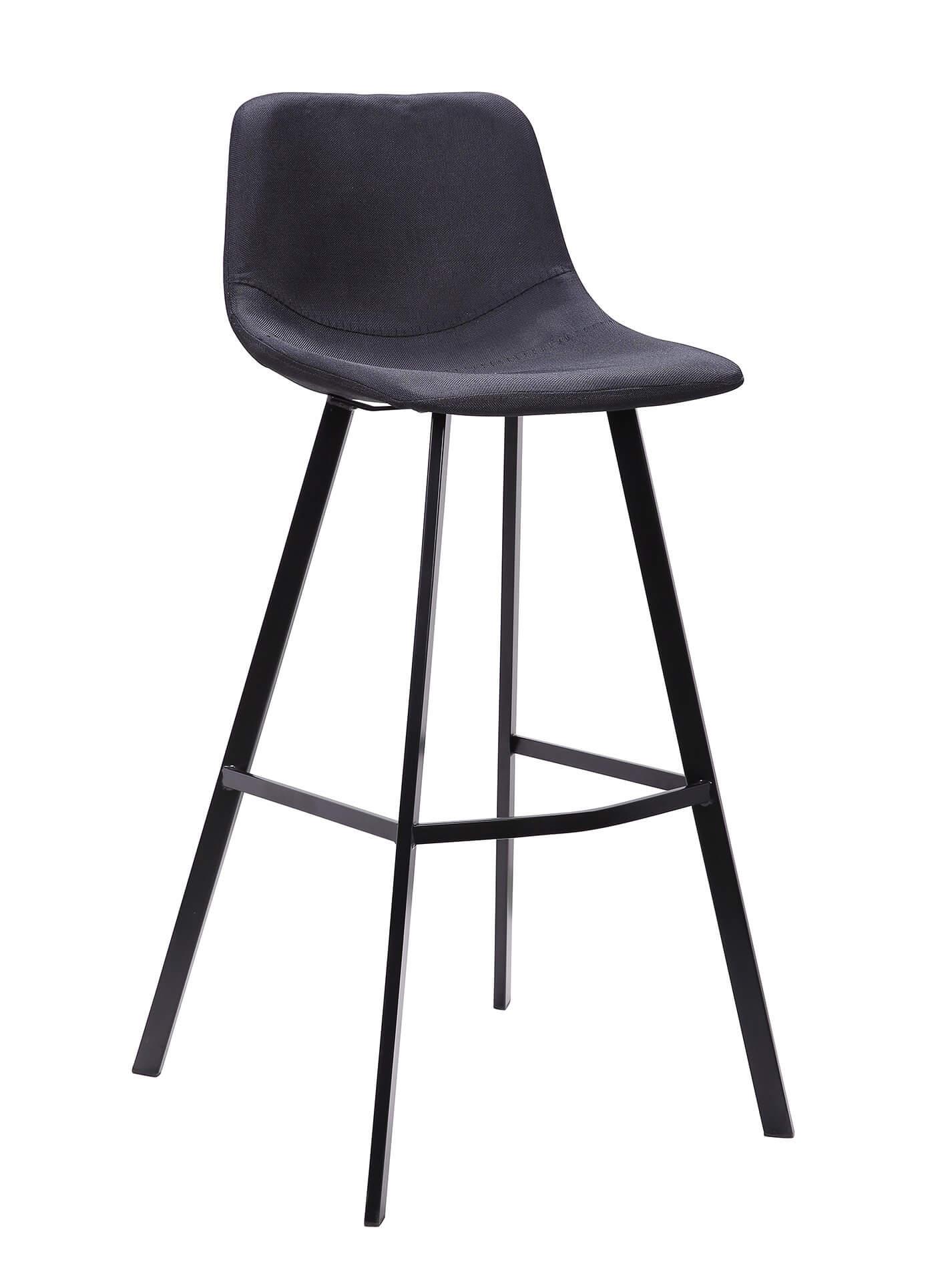 Calibre 80cm Bar Stool in Black Fabric (Set of 2) BS2013-SEx2-Stools-Calibre-Prime Furniture