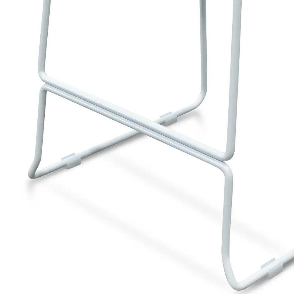 Calibre Bar Stool With Natural Timber Seat - White Frame BS2453-NH - StoolsBS2453-NH 5