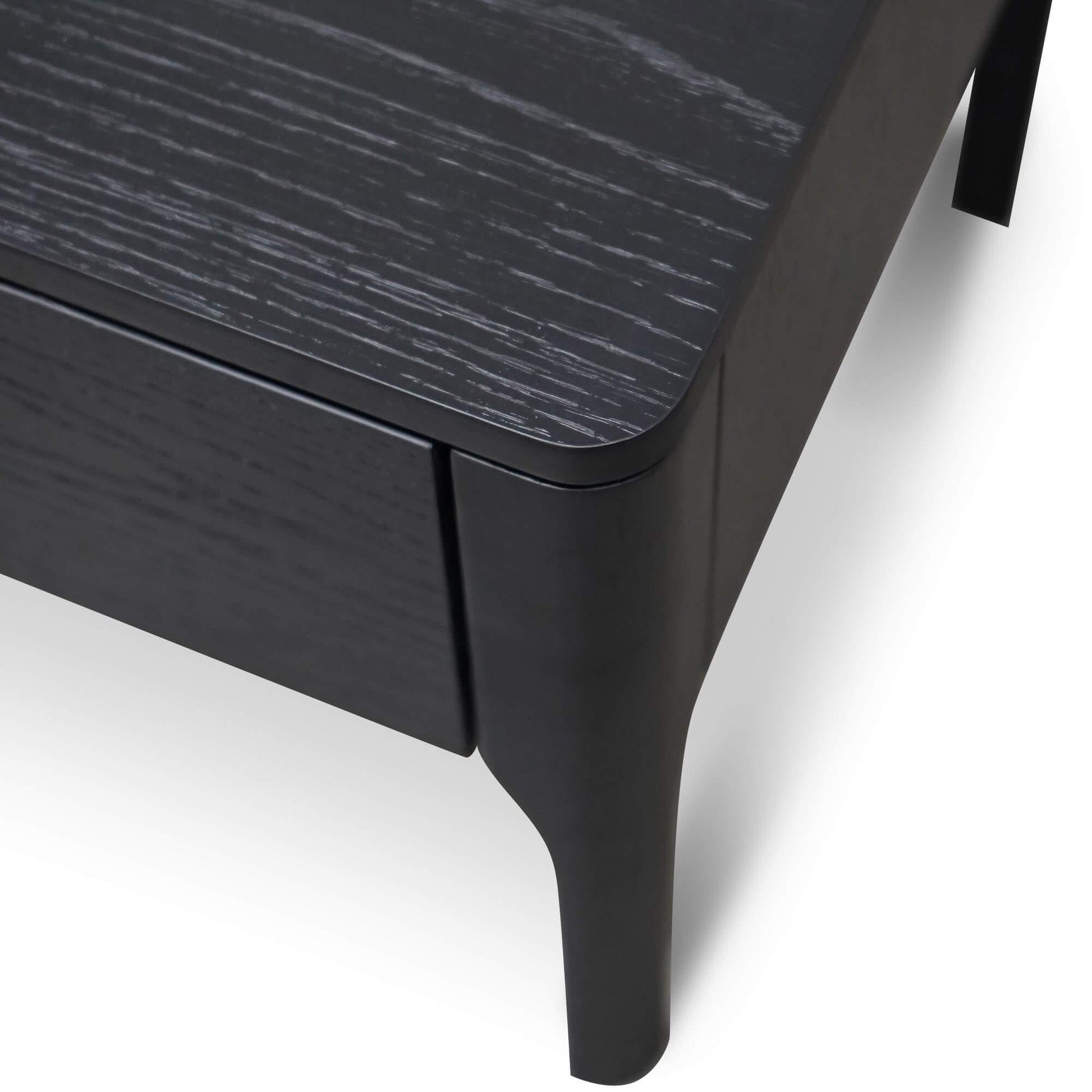 Calibre Bedside Table - Black Veneer ST2809-CN-Side Table-Calibre-Prime Furniture