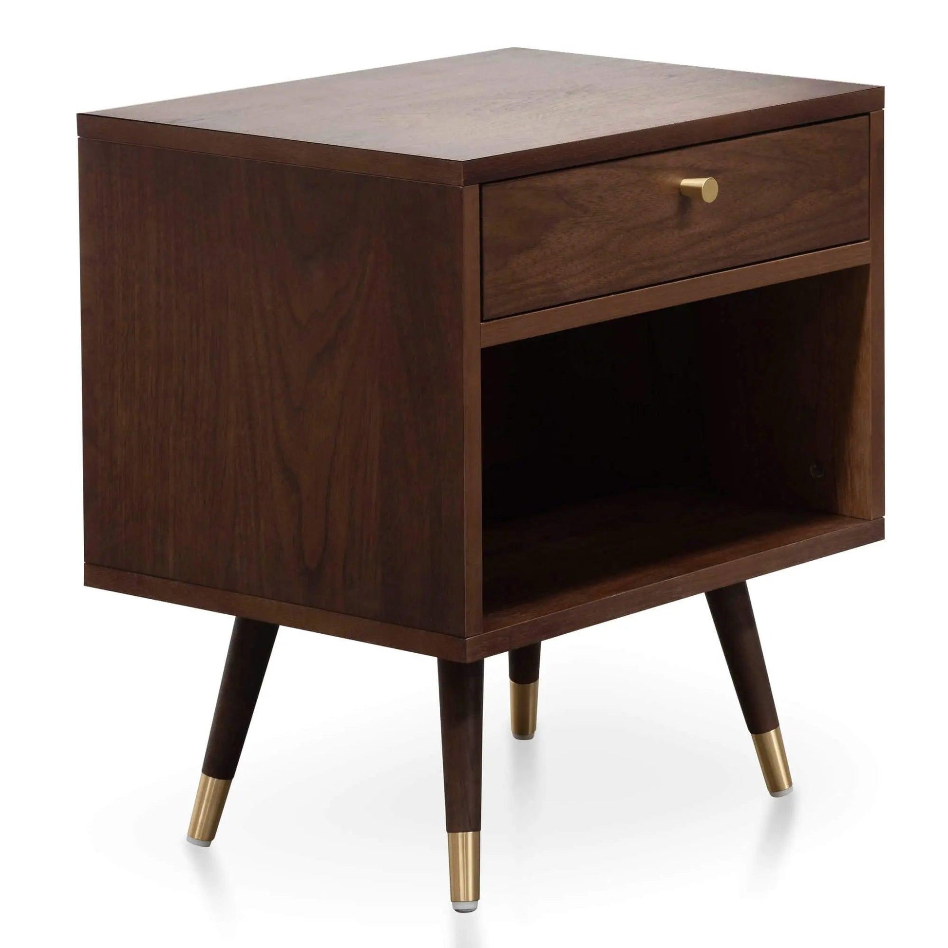 Calibre Bedside Table - Walnut ST2517-KD - Side TableST2517-KD 1