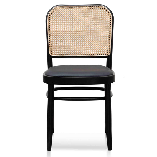 Calibre Black Cushion Dining Chair - Natural Rattan DC6382-SD-Dining Chairs-Calibre-Prime Furniture