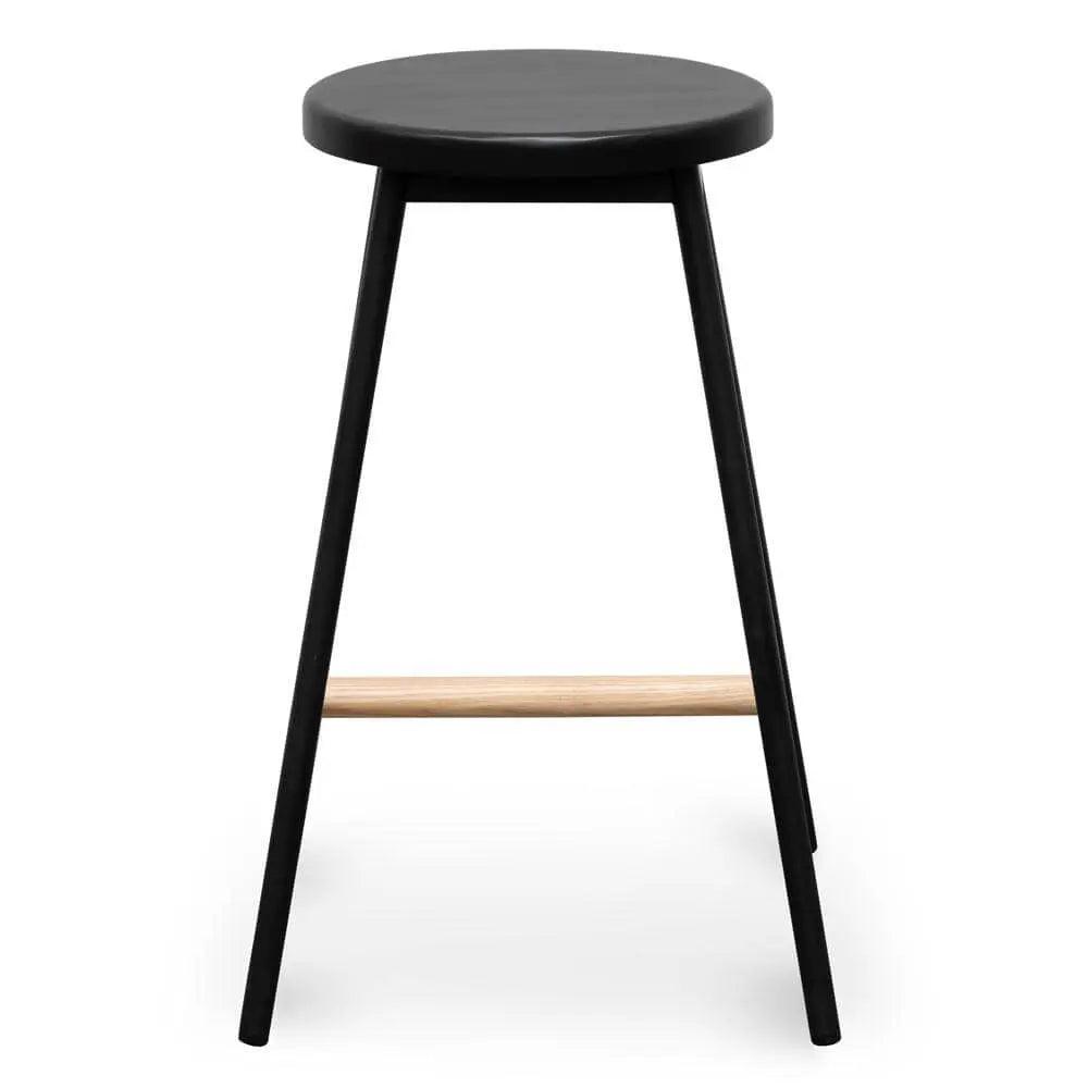 Calibre Black Timber Seat Bar Stool - Black Frame BS2471-NH - StoolsBS2471-NH 1