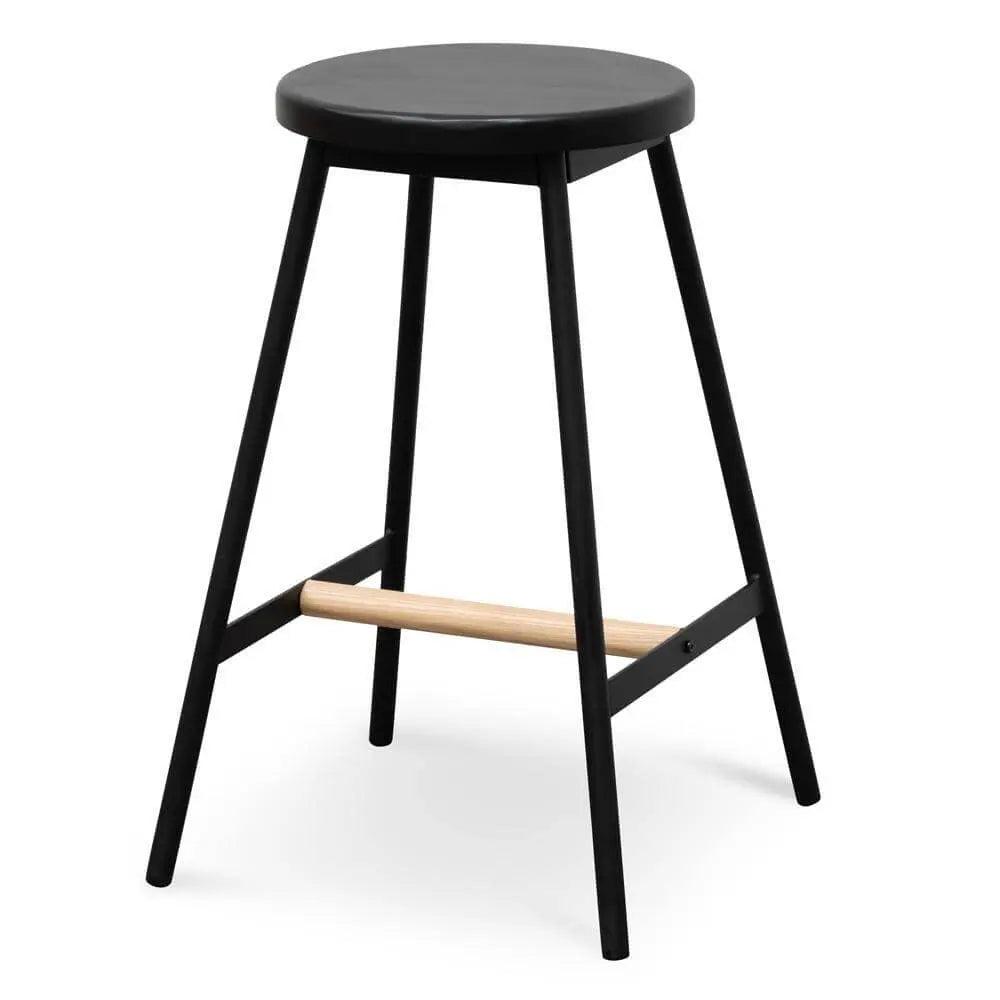 Calibre Black Timber Seat Bar Stool - Black Frame BS2471-NH - StoolsBS2471-NH 2