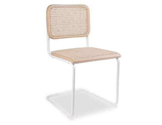 Calibre Chair - White with Natural Cane - B1000300399356182008350 1