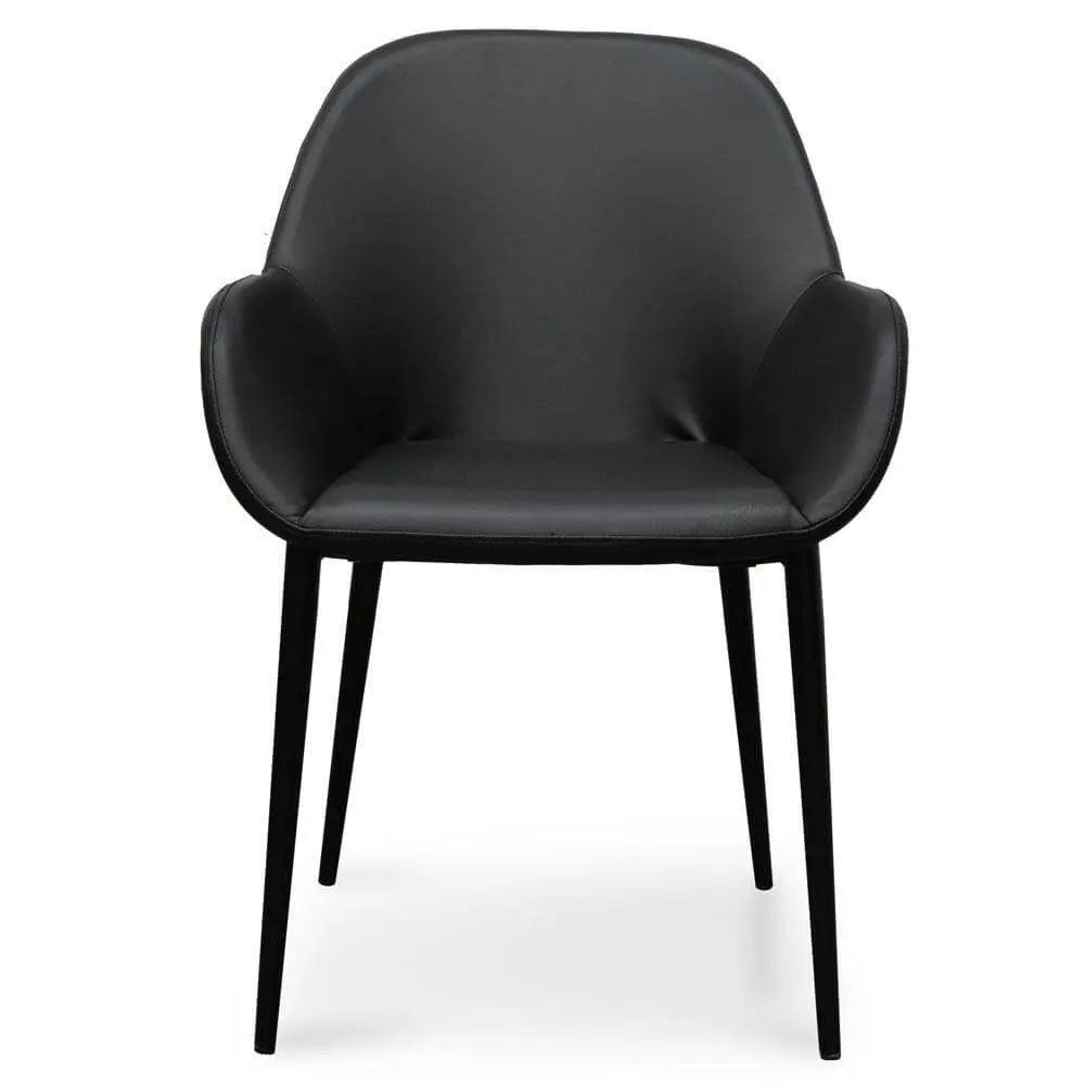 Calibre Dining chair - Black PU - Black Legs DC2226-SD - Dining ChairsDC2226-SD 5