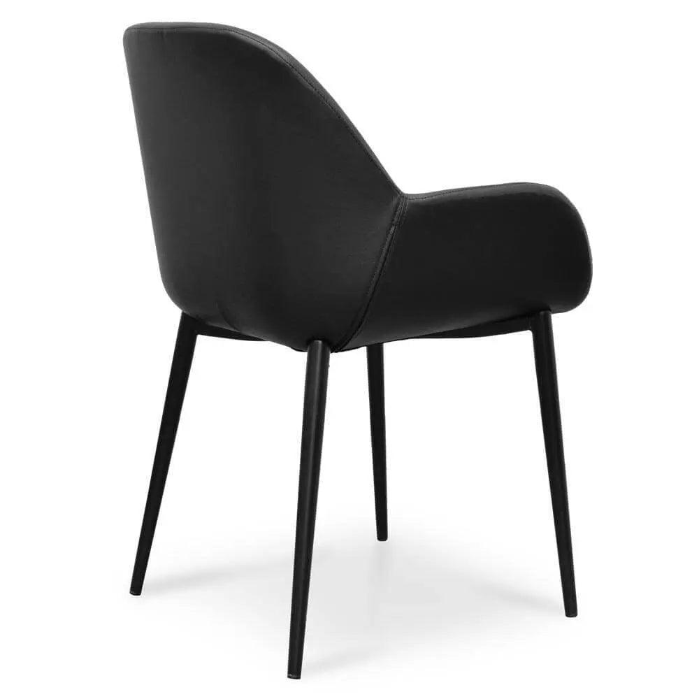 Calibre Dining chair - Black PU - Black Legs DC2226-SD - Dining ChairsDC2226-SD 3