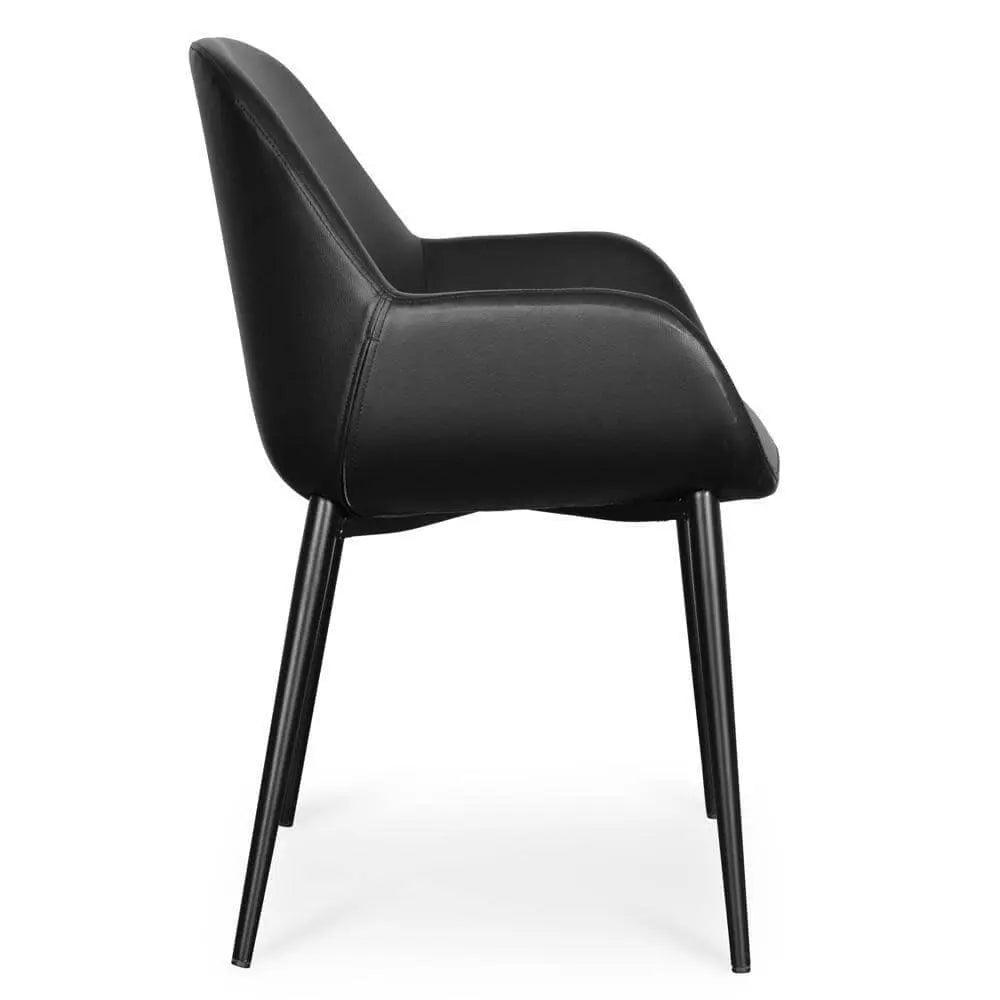 Calibre Dining chair - Black PU - Black Legs DC2226-SD - Dining ChairsDC2226-SD 2