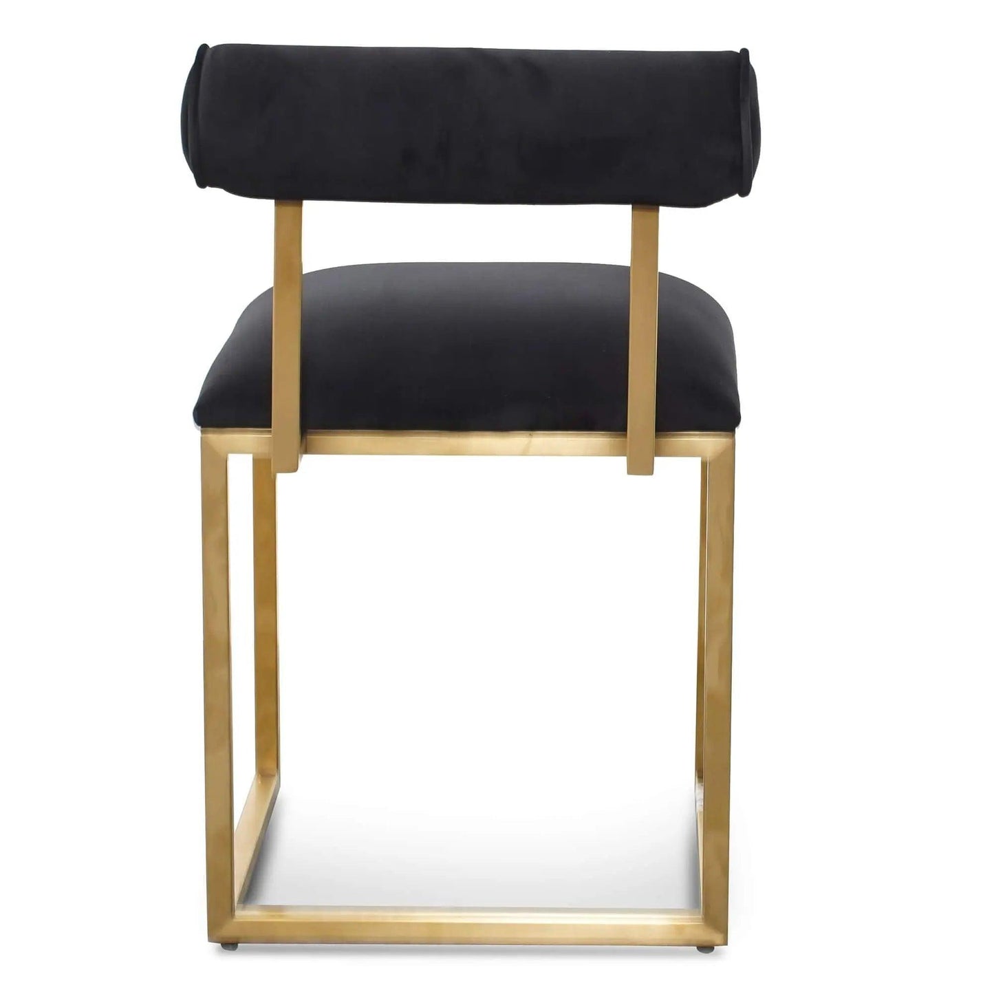 Calibre Dining Chair In Black Velvet - Brushed Gold Base - Dining ChairsDC2621-BS 3