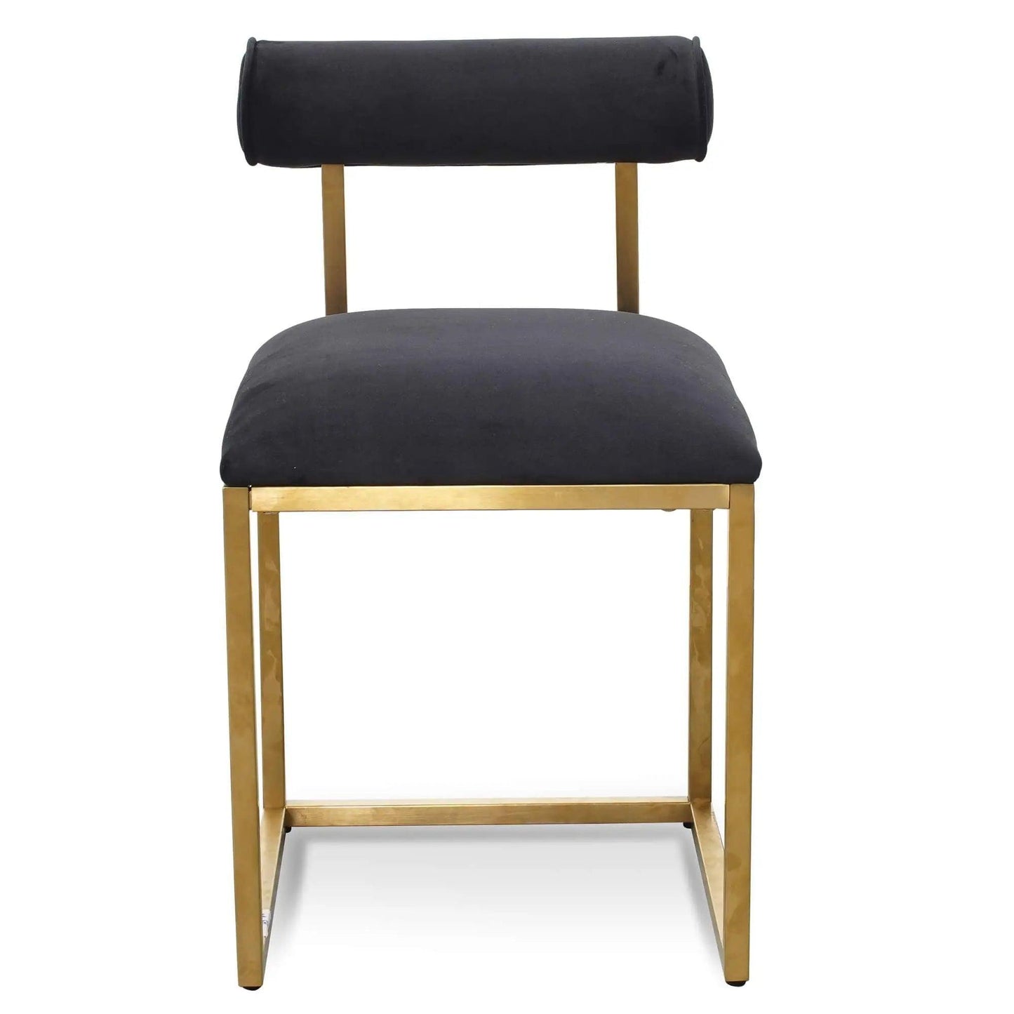 Calibre Dining Chair In Black Velvet - Brushed Gold Base - Dining ChairsDC2621-BS 5