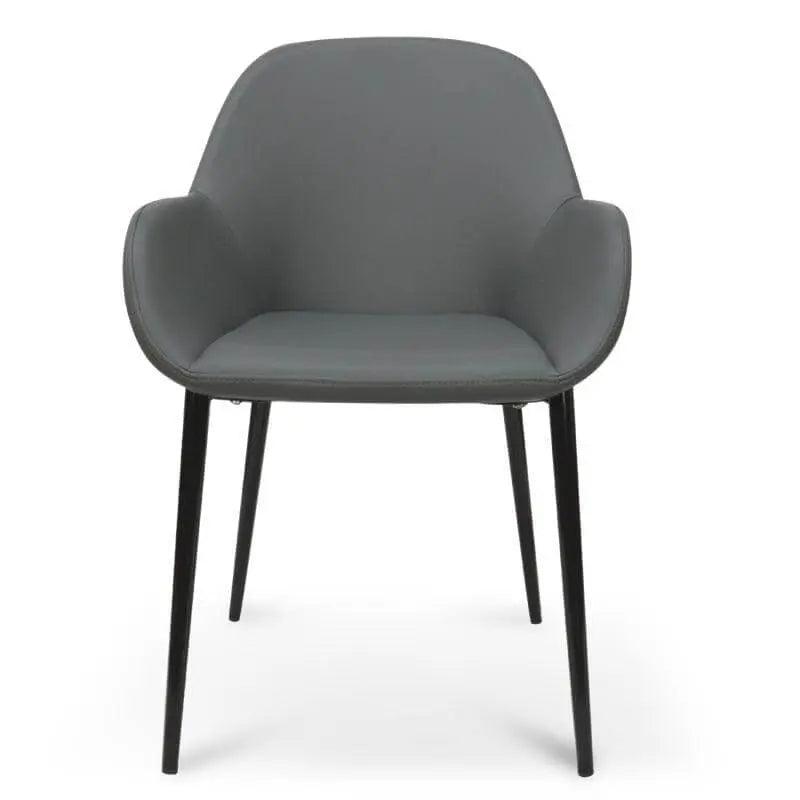 Calibre Dining Chair in Charcoal Grey With Black Legs DC962-SD - Dining ChairsDC962-SD 4