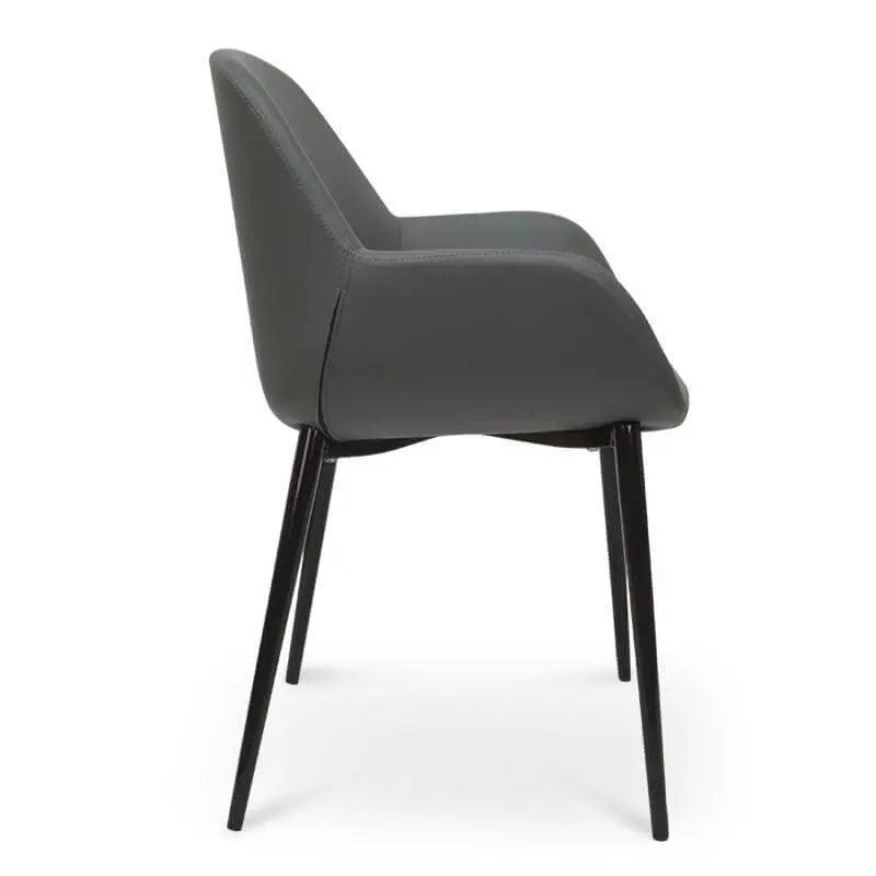 Calibre Dining Chair in Charcoal Grey With Black Legs DC962-SD - Dining ChairsDC962-SD 5