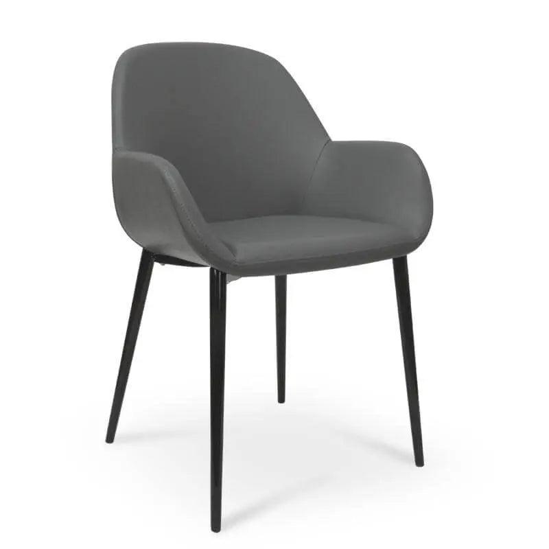 Calibre Dining Chair in Charcoal Grey With Black Legs DC962-SD - Dining ChairsDC962-SD 1