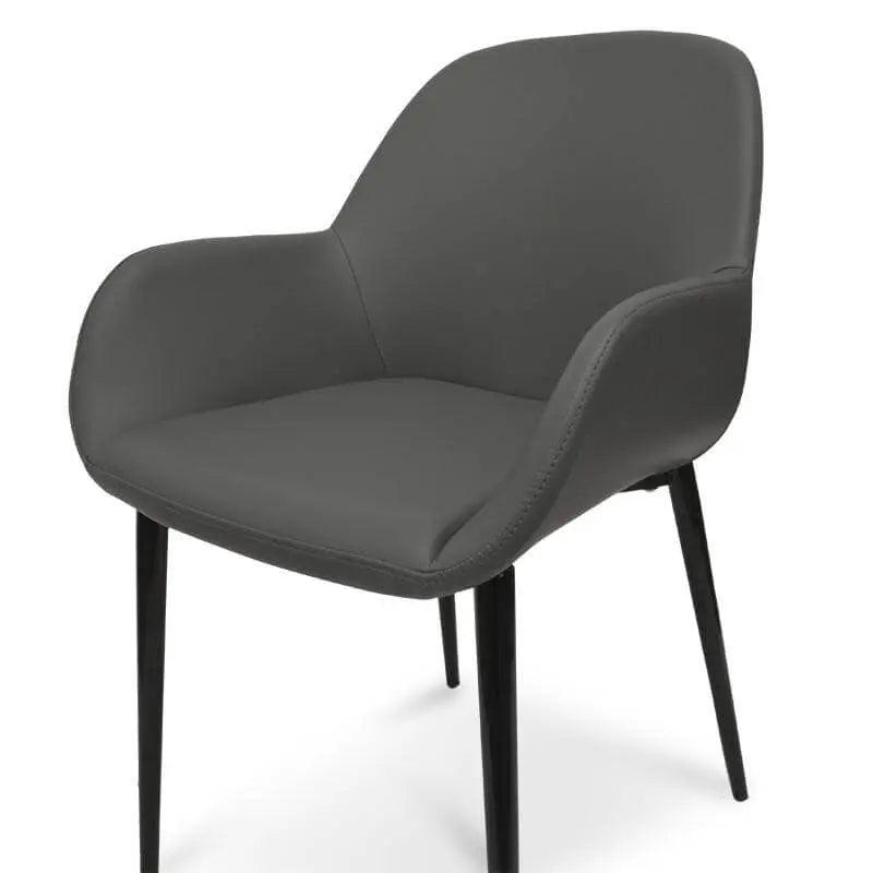 Calibre Dining Chair in Charcoal Grey With Black Legs DC962-SD - Dining ChairsDC962-SD 2