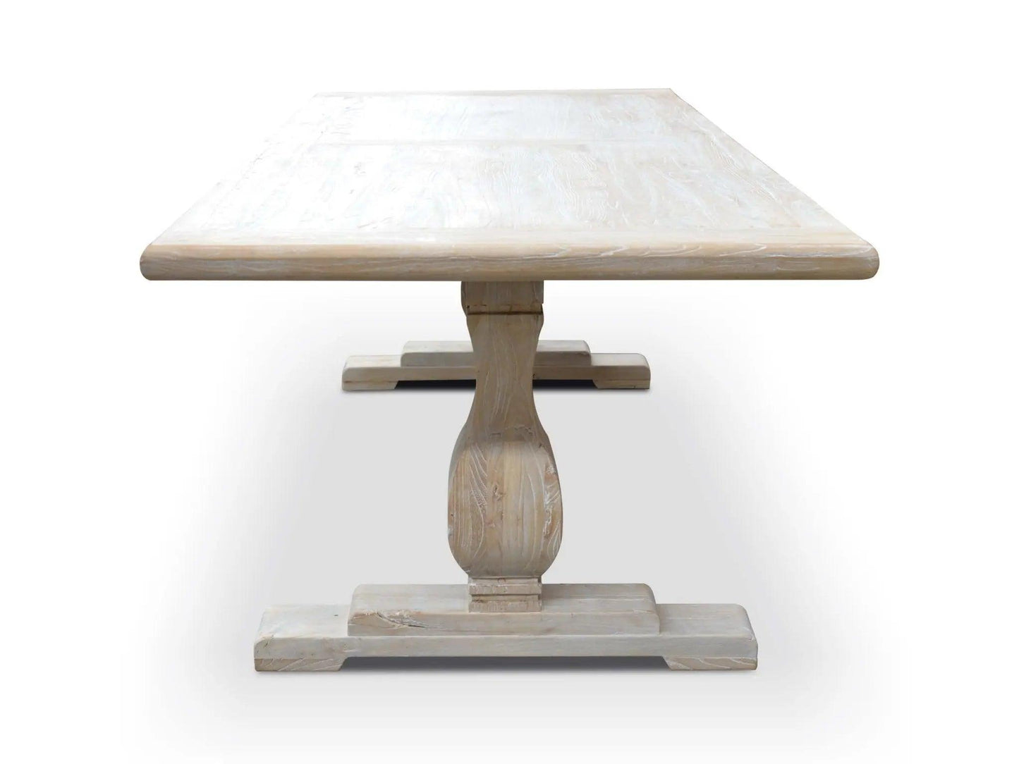 Calibre Dining Table 2.4m - Rustic White Washed DT2482 - Dining TablesDT2482 3