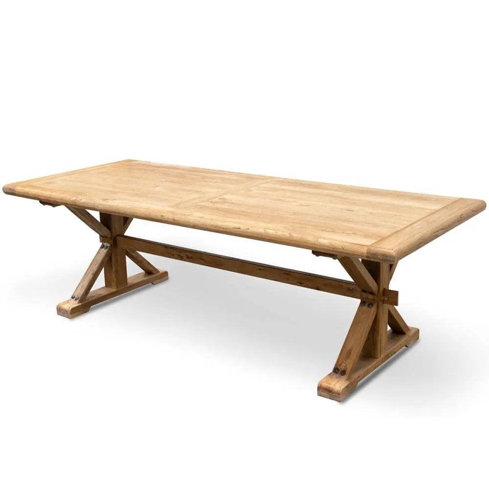 Calibre Elm Wood 2.4m Dining Table - Rustic Natural DT2379 - Dining TablesDT2379 4