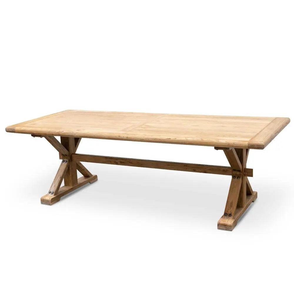 Calibre Elm Wood 2.4m Dining Table - Rustic Natural DT2379 - Dining TablesDT2379 2