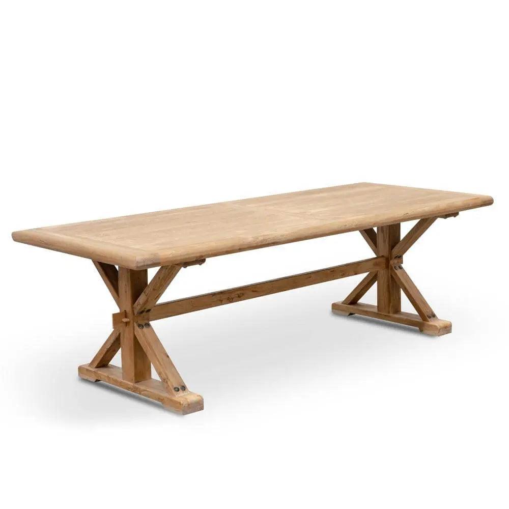 Calibre Elm Wood 2.4m Dining Table - Rustic Natural DT2379 - Dining TablesDT2379 3