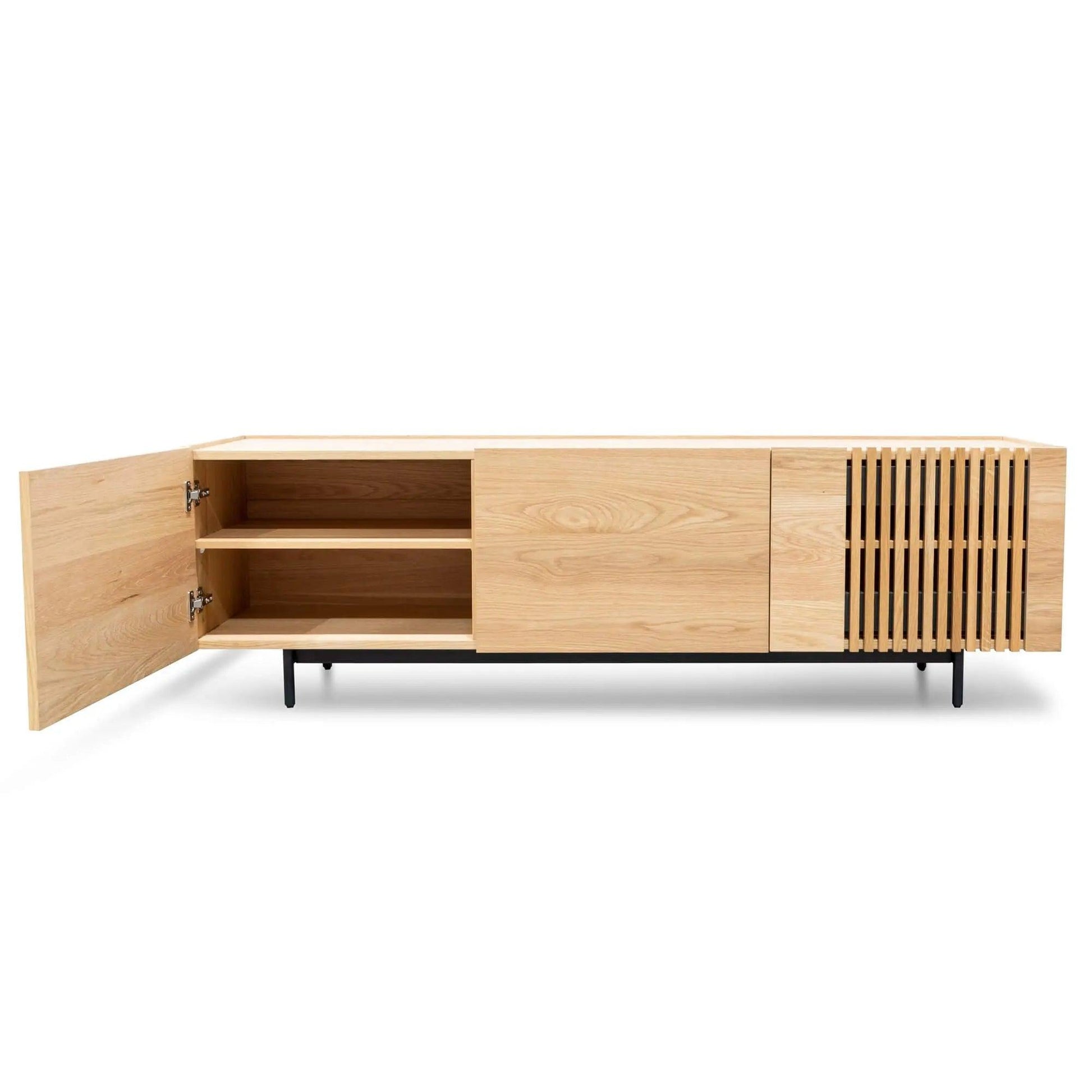 Calibre Entertainment TV Unit - Natural with Black Legs TV2810-KD - Entertainment UnitsTV2810-KD 3