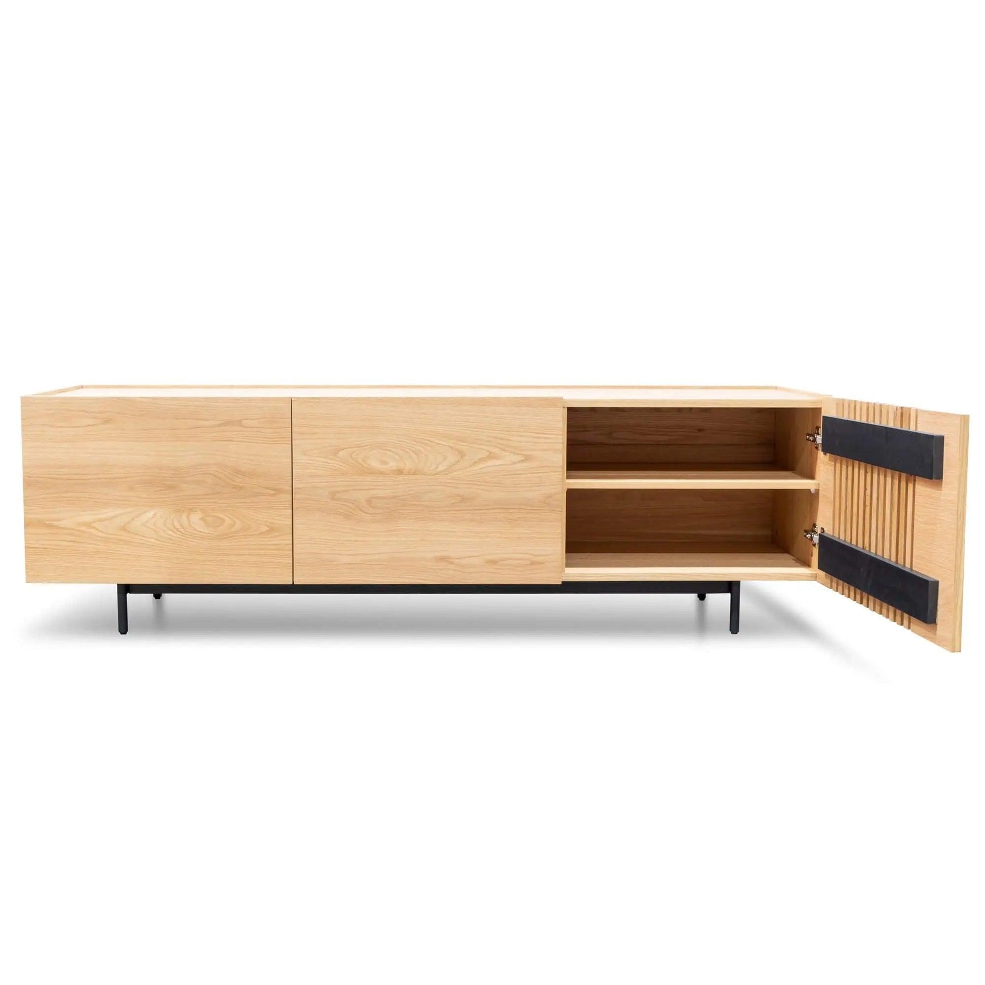 Calibre Entertainment TV Unit - Natural with Black Legs TV2810-KD - Entertainment UnitsTV2810-KD 1