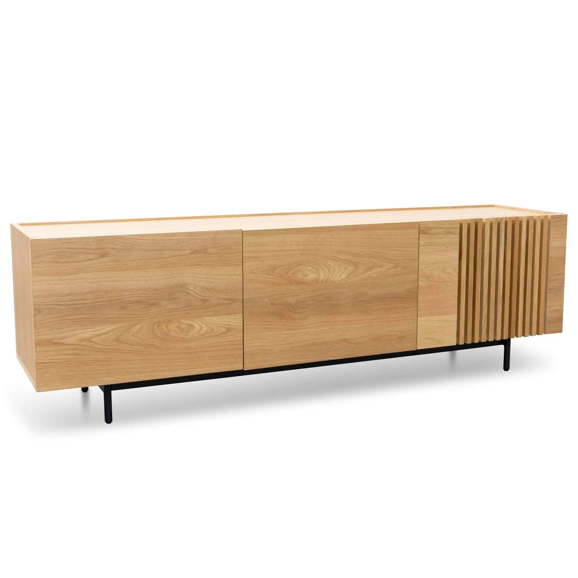 Calibre Entertainment TV Unit - Natural with Black Legs TV2810-KD - Entertainment UnitsTV2810-KD 4