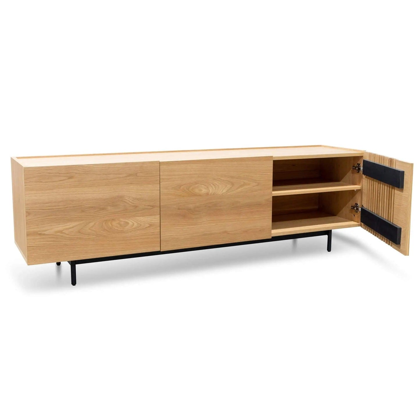 Calibre Entertainment TV Unit - Natural with Black Legs TV2810-KD - Entertainment UnitsTV2810-KD 5