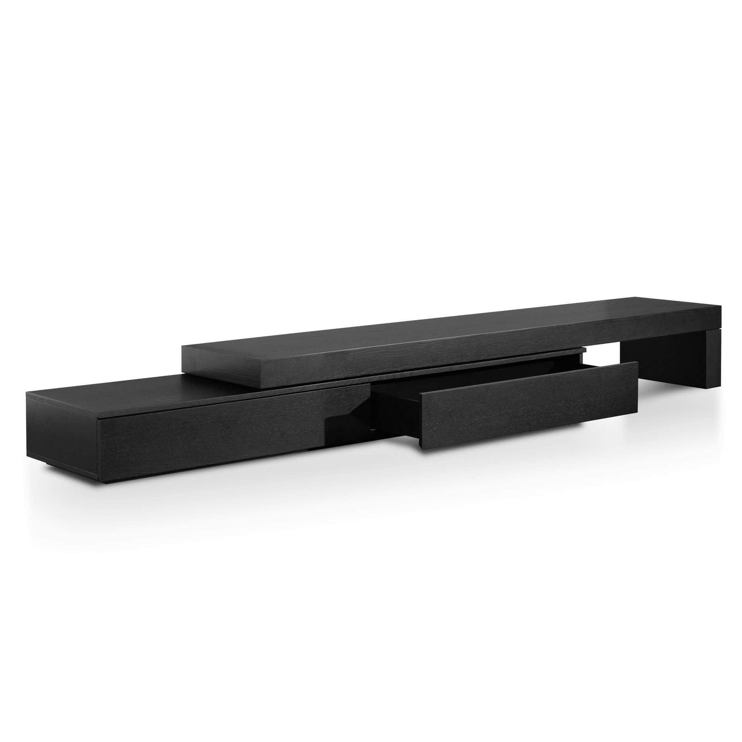 Calibre Extendable Entertainment TV Unit - Black Oak TV6132-CN-Entertainment Units-Calibre-Prime Furniture