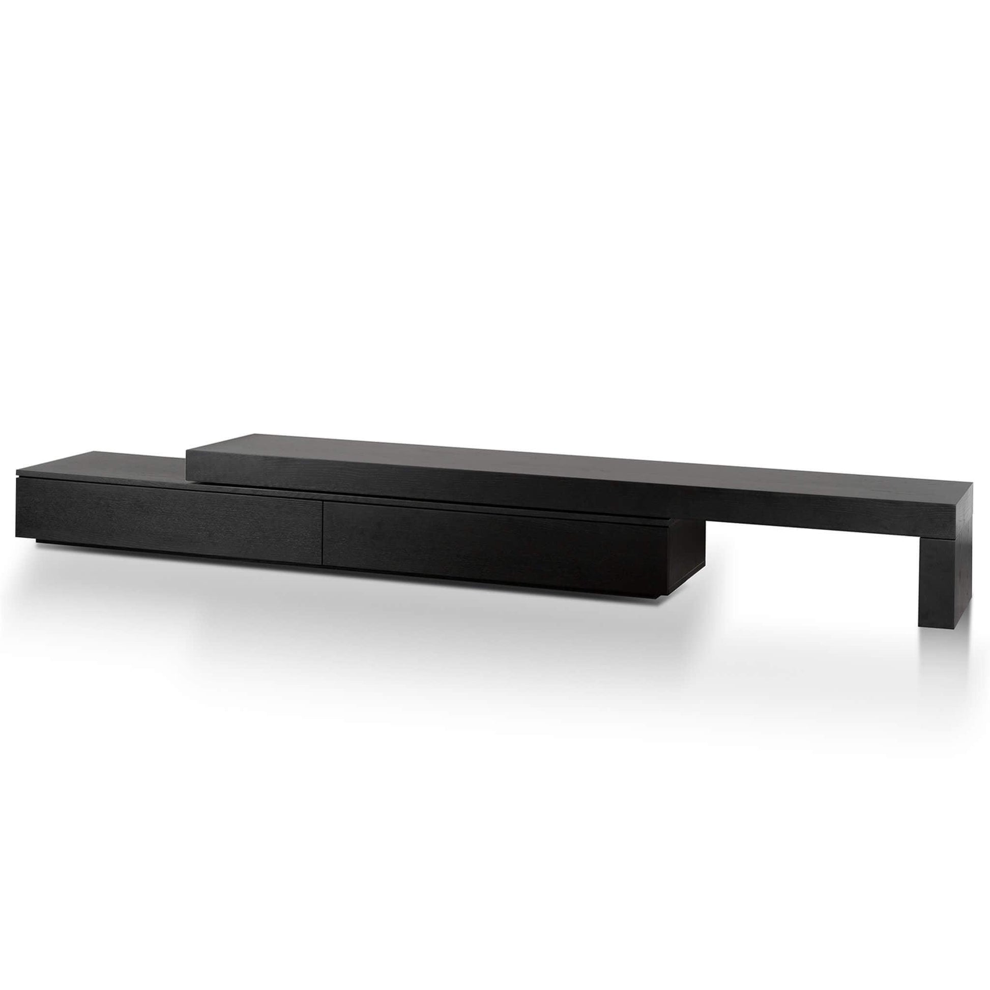 Calibre Extendable Entertainment TV Unit - Black Oak TV6132-CN-Entertainment Units-Calibre-Prime Furniture