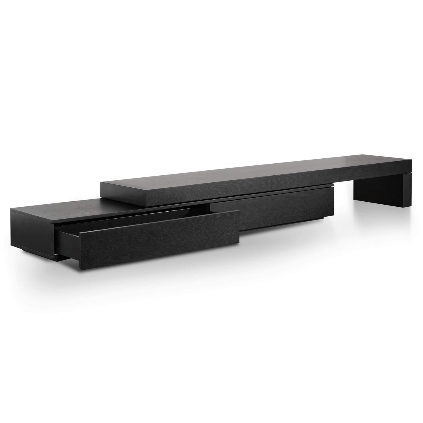 Calibre Extendable Entertainment TV Unit - Black Oak TV6132-CN-Entertainment Units-Calibre-Prime Furniture