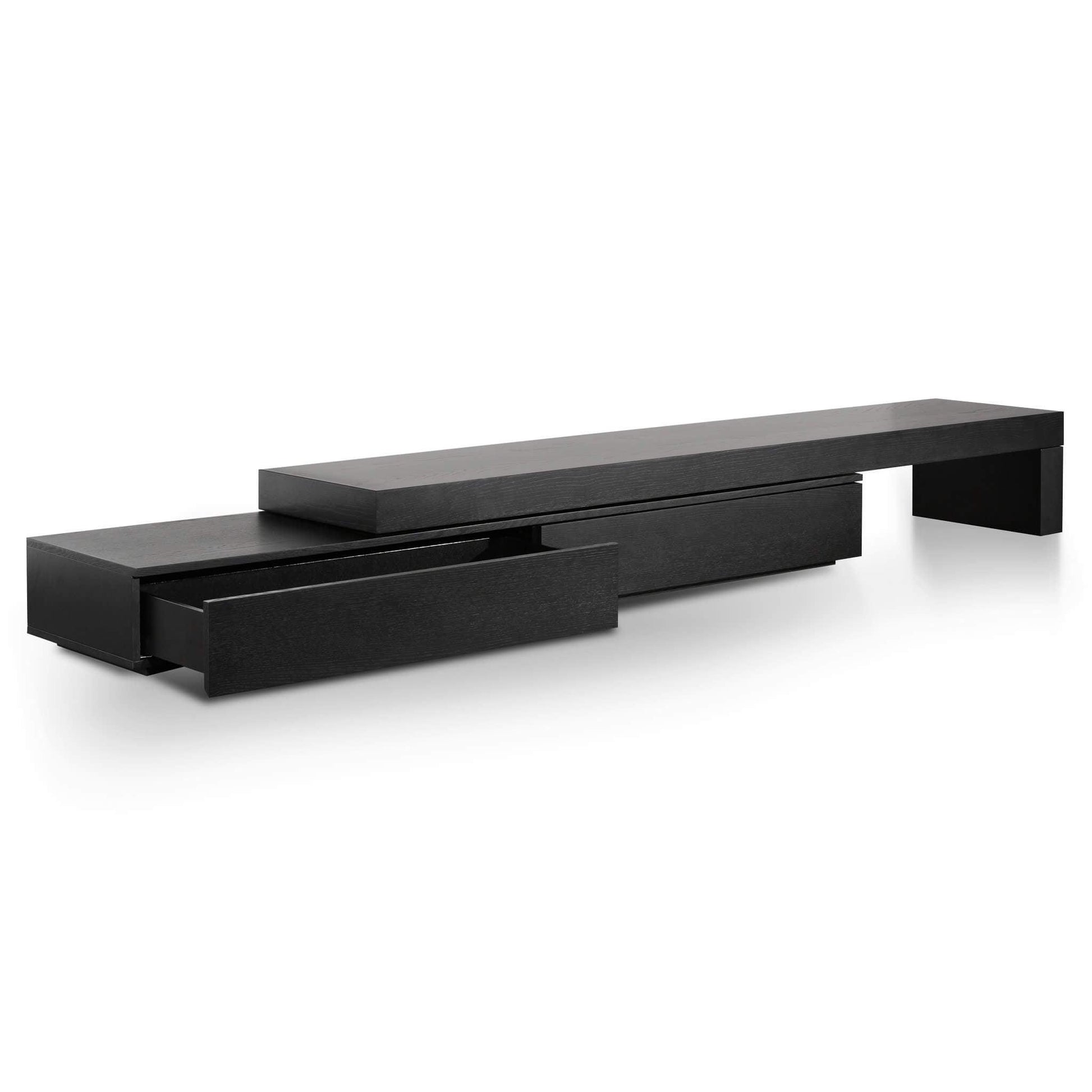 Calibre Extendable Entertainment TV Unit - Black Oak TV6132-CN-Entertainment Units-Calibre-Prime Furniture