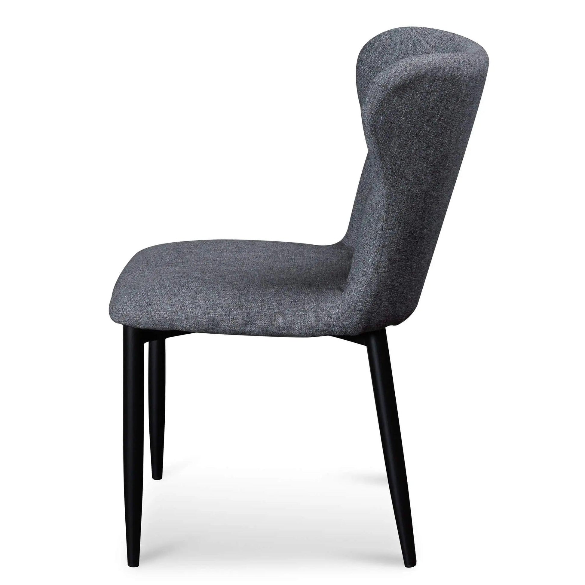 Calibre Fabric Dining Chair - Pebble Grey with Black Legs DC6114-ST - Dining ChairsDC6114-ST 3