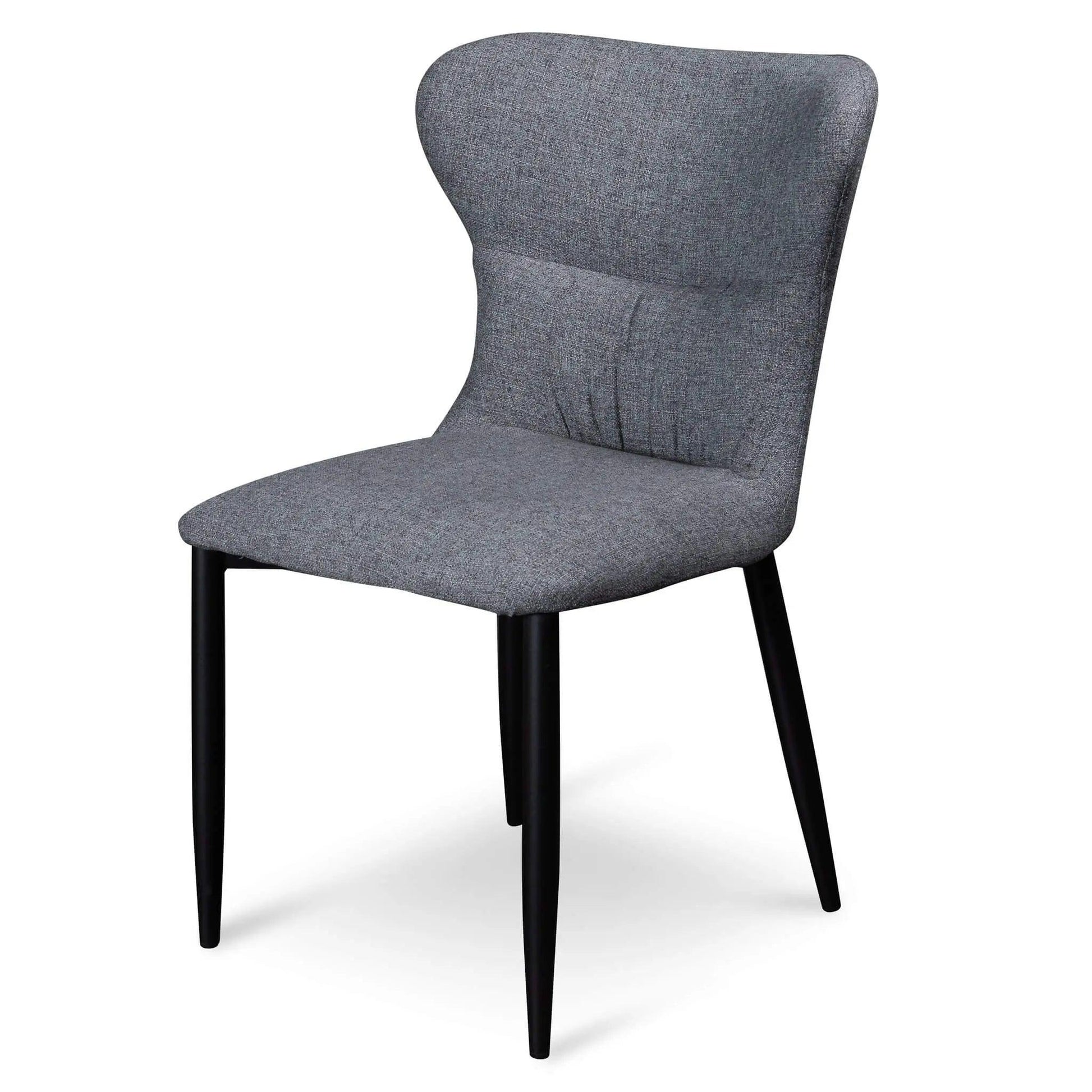 Calibre Fabric Dining Chair - Pebble Grey with Black Legs DC6114-ST - Dining ChairsDC6114-ST 2