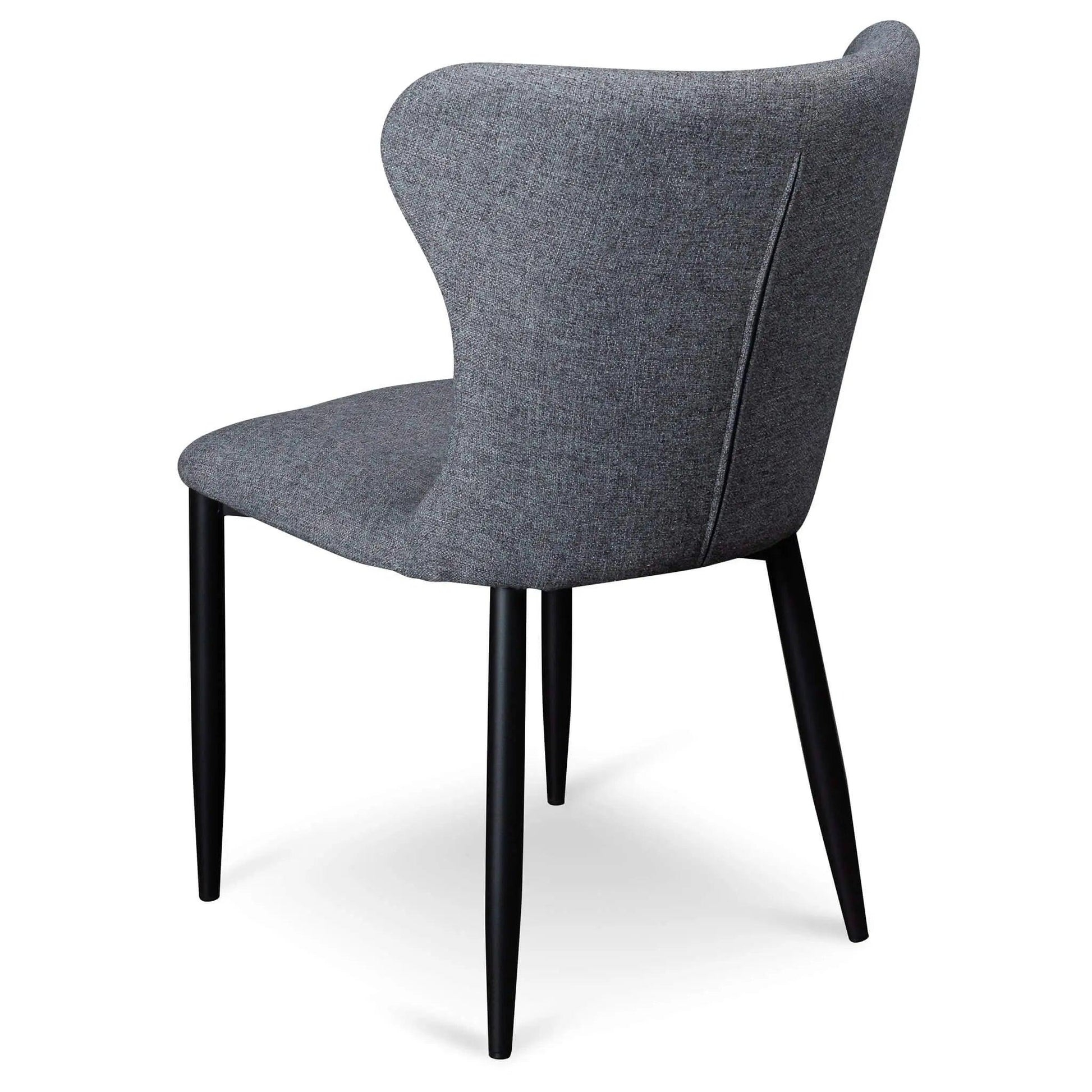 Calibre Fabric Dining Chair - Pebble Grey with Black Legs DC6114-ST - Dining ChairsDC6114-ST 4