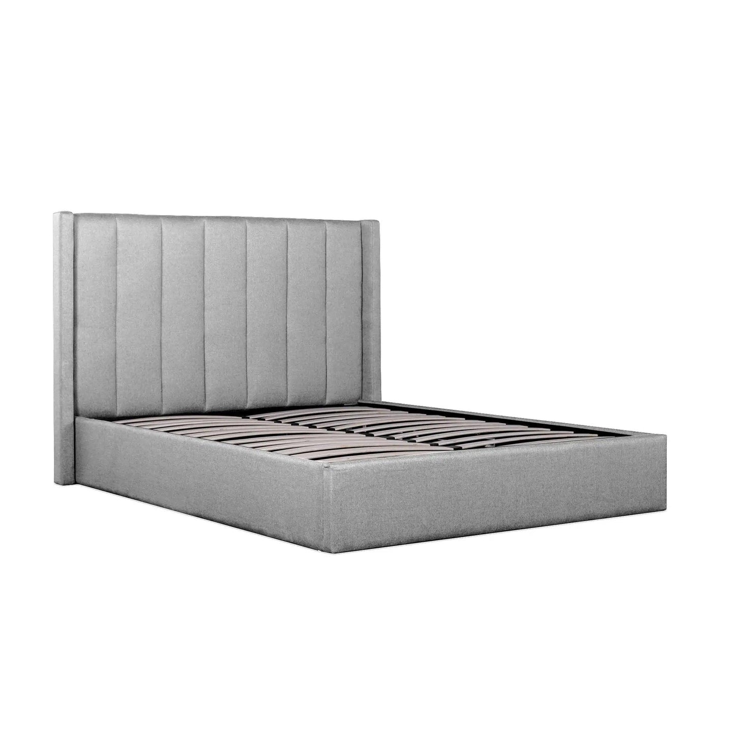 Calibre Fabric Queen Bed Frame - Pearl Grey with Storage BD6018-YO - BedsBD6018-YO 2