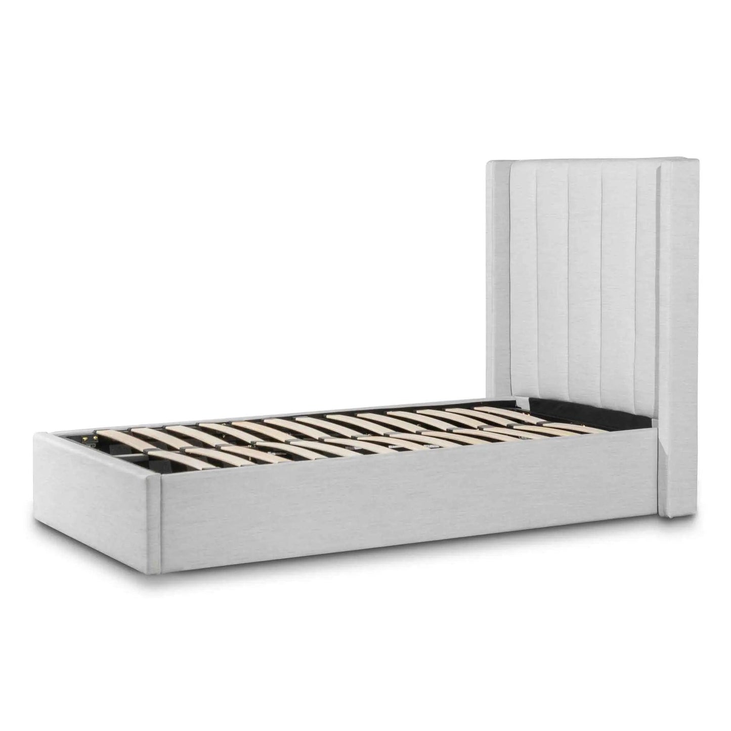 Calibre Fabric Single Bed Frame - Pearl Grey with Storage BD6359-YO - BedsBD6359-YO 3