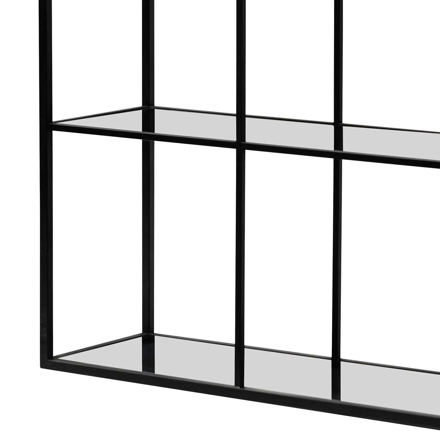 Calibre Grey Glass Small Shelving Unit - Black Frame DT6393-KS - Book ShelfDT6393-KS 5