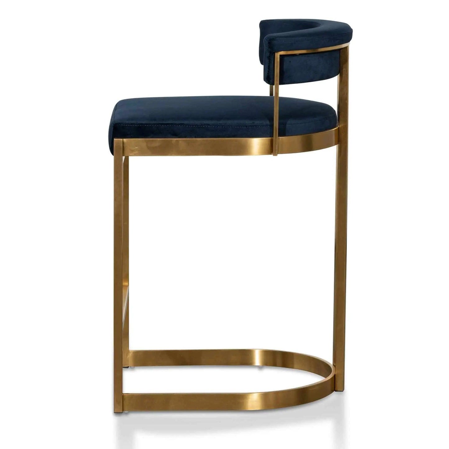 Calibre Indigo Velvet Bar Stool - Golden Base BS6273-BS - StoolsBS6273-BS 3