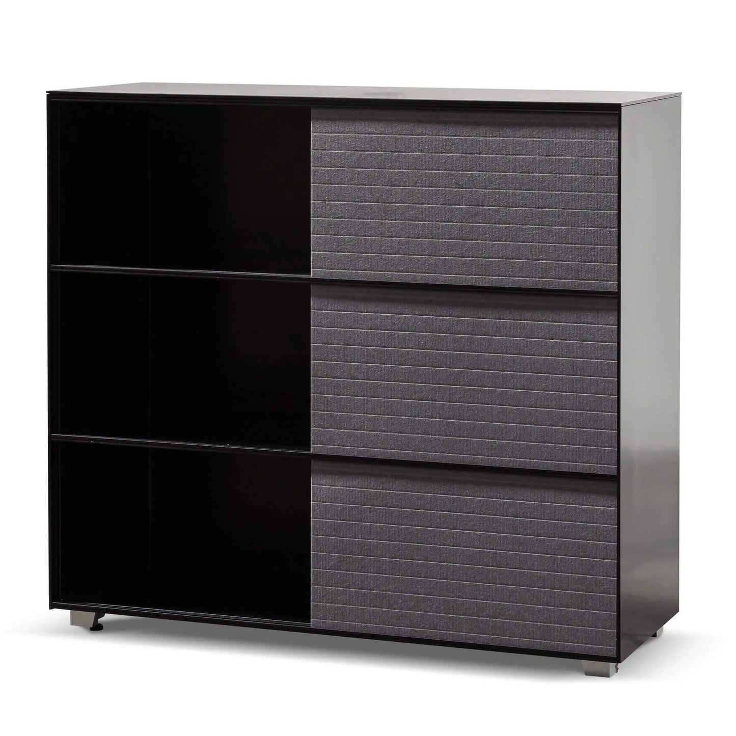 Calibre Inter-layered Black Storage Cabinet - Grey Doors DT6548-SN - Storage CabinetDT6548-SN 4