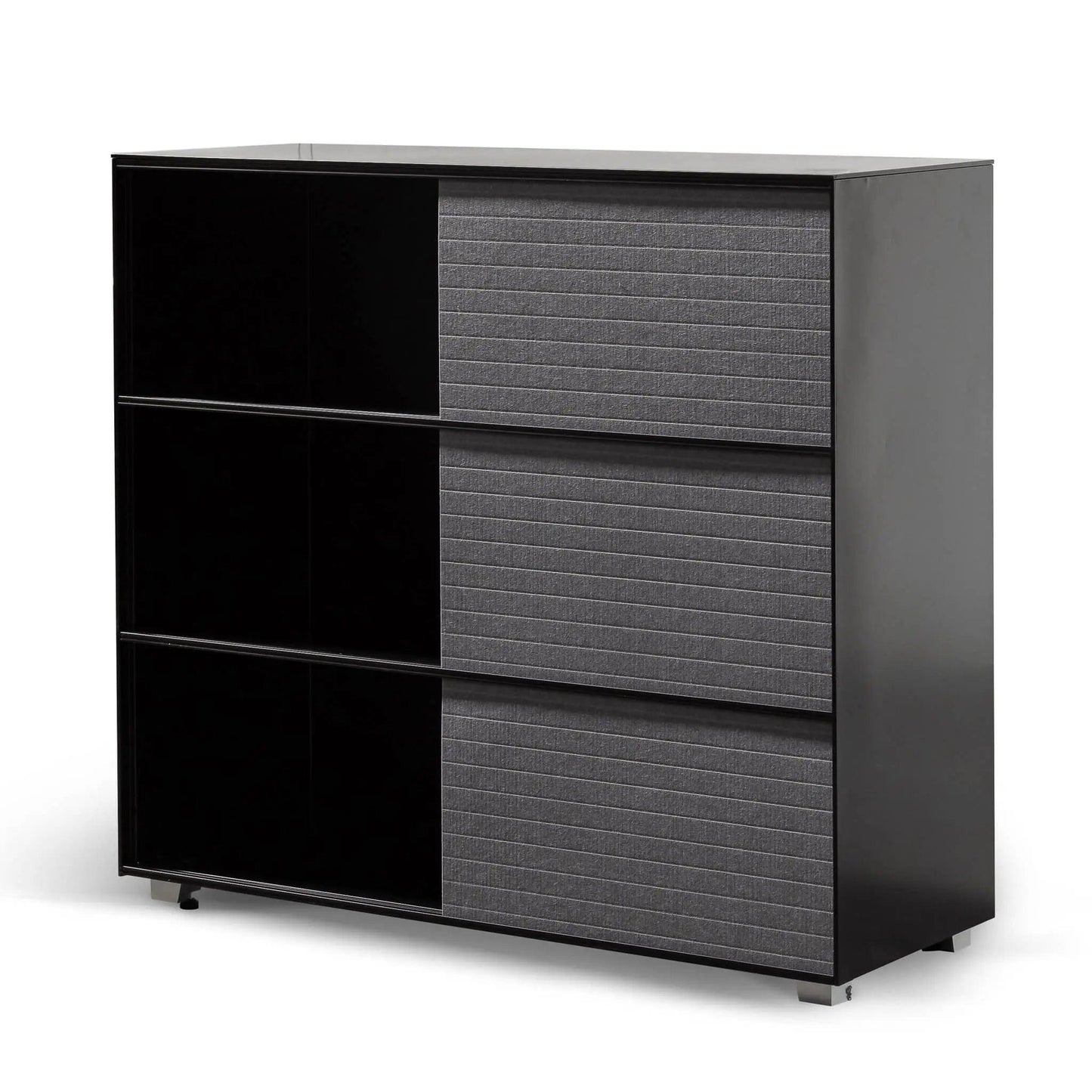 Calibre Inter-layered Black Storage Cabinet - Grey Doors DT6548-SN - Storage CabinetDT6548-SN 5