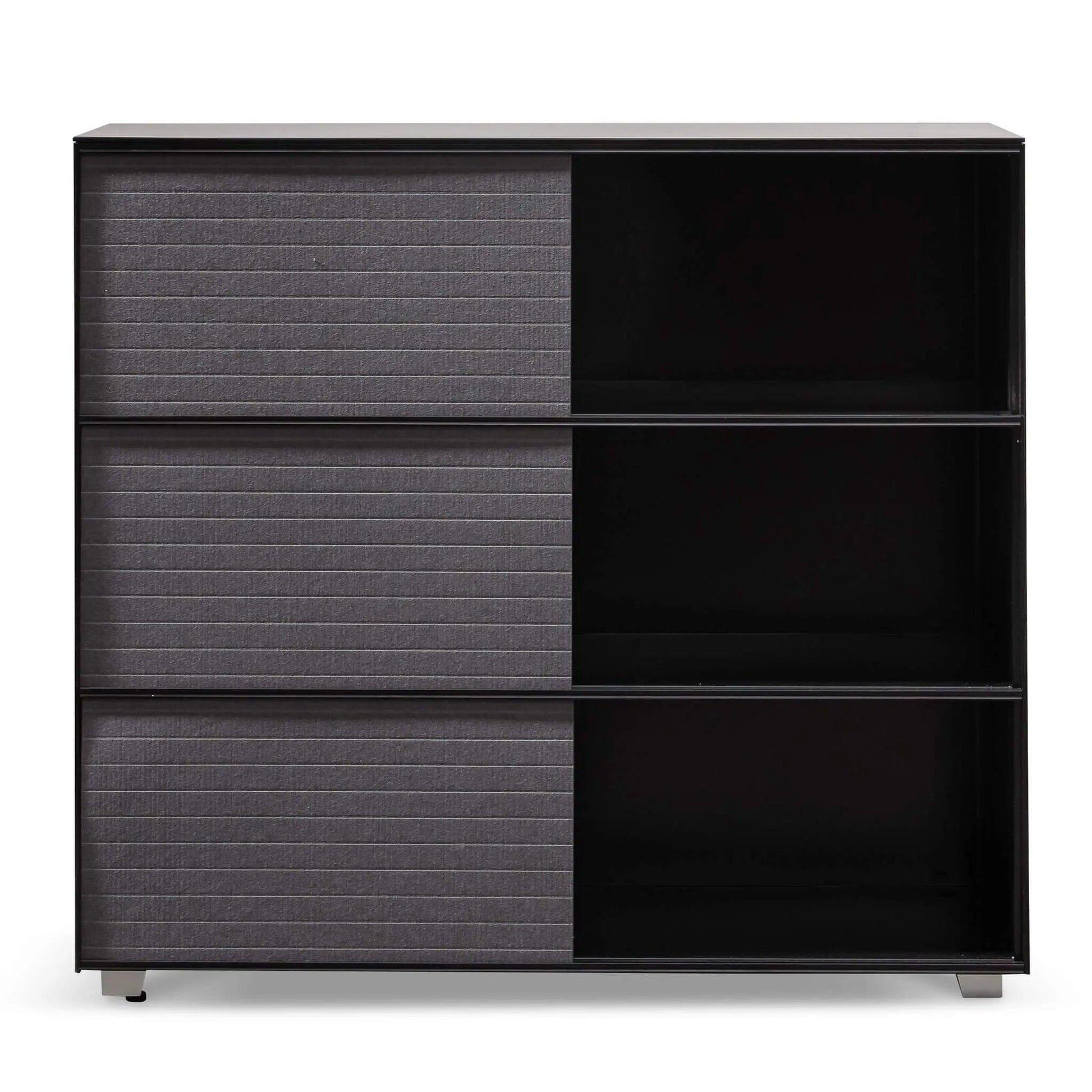 Calibre Inter-layered Black Storage Cabinet - Grey Doors DT6548-SN - Storage CabinetDT6548-SN 3