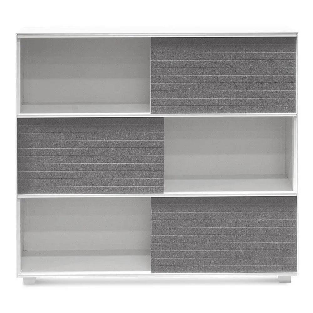 Calibre Inter-layered White Storage Cabinet - Grey Doors DT6169-SN - Storage CabinetDT6169-SN 2