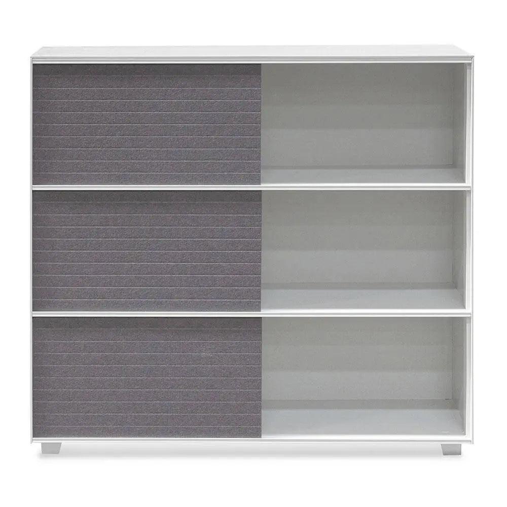 Calibre Inter-layered White Storage Cabinet - Grey Doors DT6169-SN - Storage CabinetDT6169-SN 3