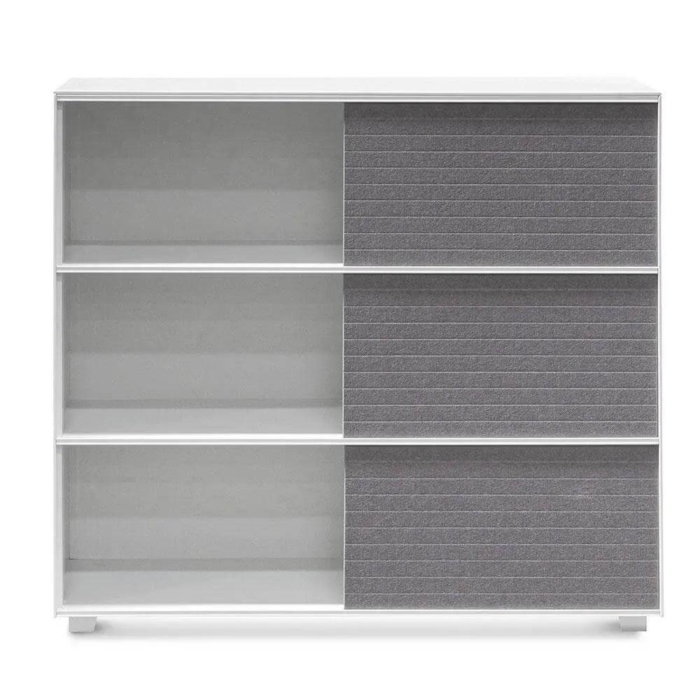 Calibre Inter-layered White Storage Cabinet - Grey Doors DT6169-SN - Storage CabinetDT6169-SN 1