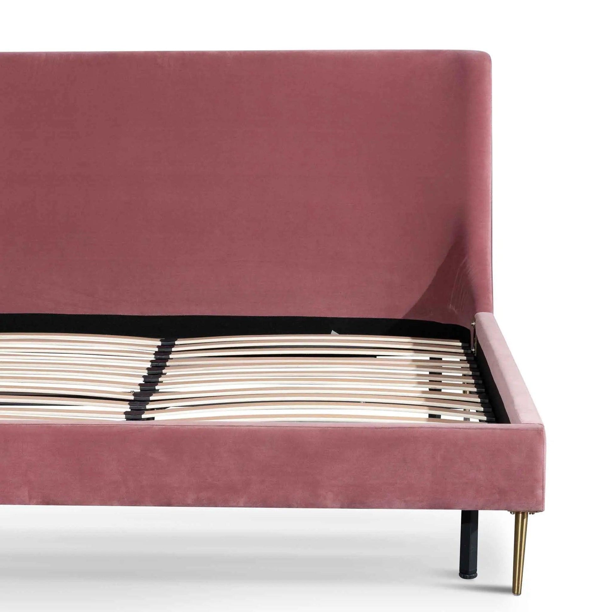 Calibre King Bed Frame - Blush Peach Velvet BD6279-MI - BedsBD6279-MI 2