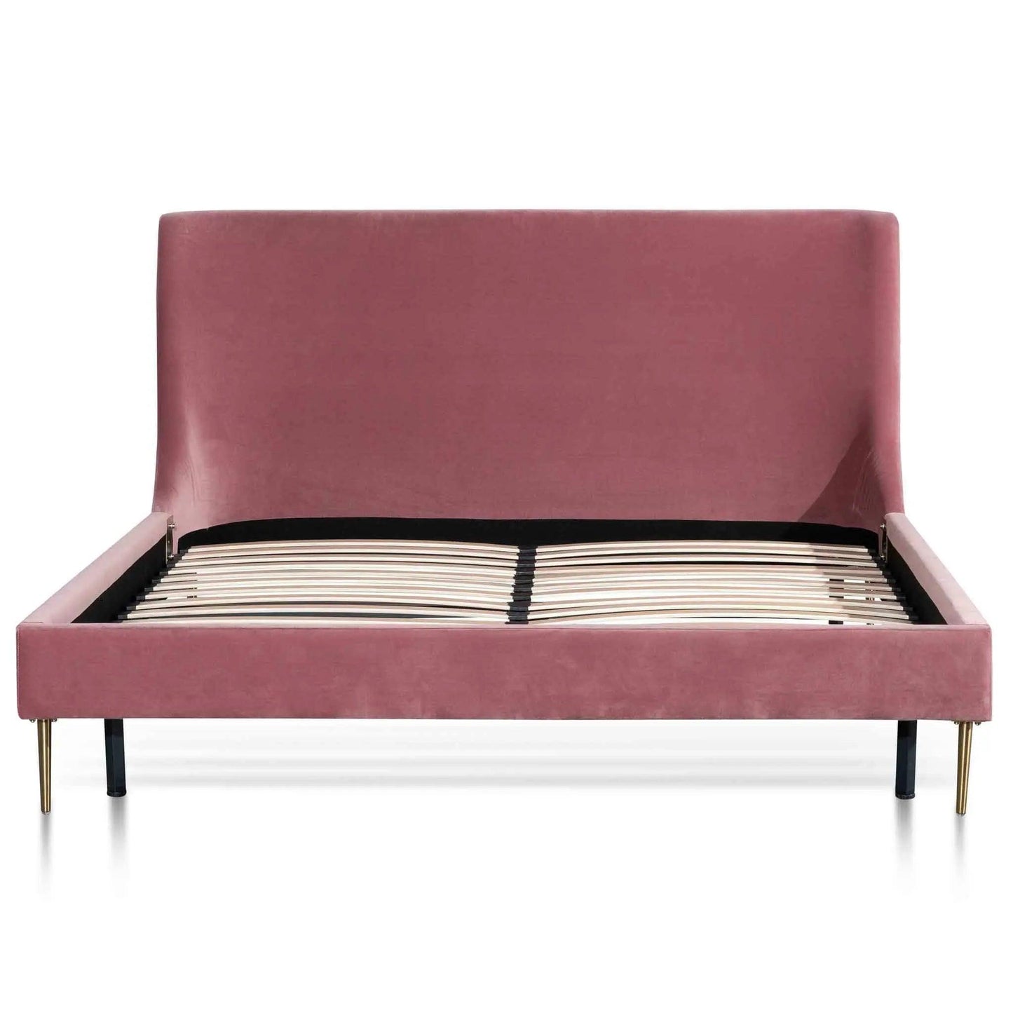 Calibre King Bed Frame - Blush Peach Velvet BD6279-MI - BedsBD6279-MI 1